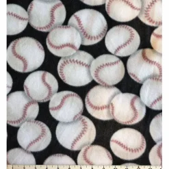 Baseball Anti-Pill Fleece Fabric | By The Yard