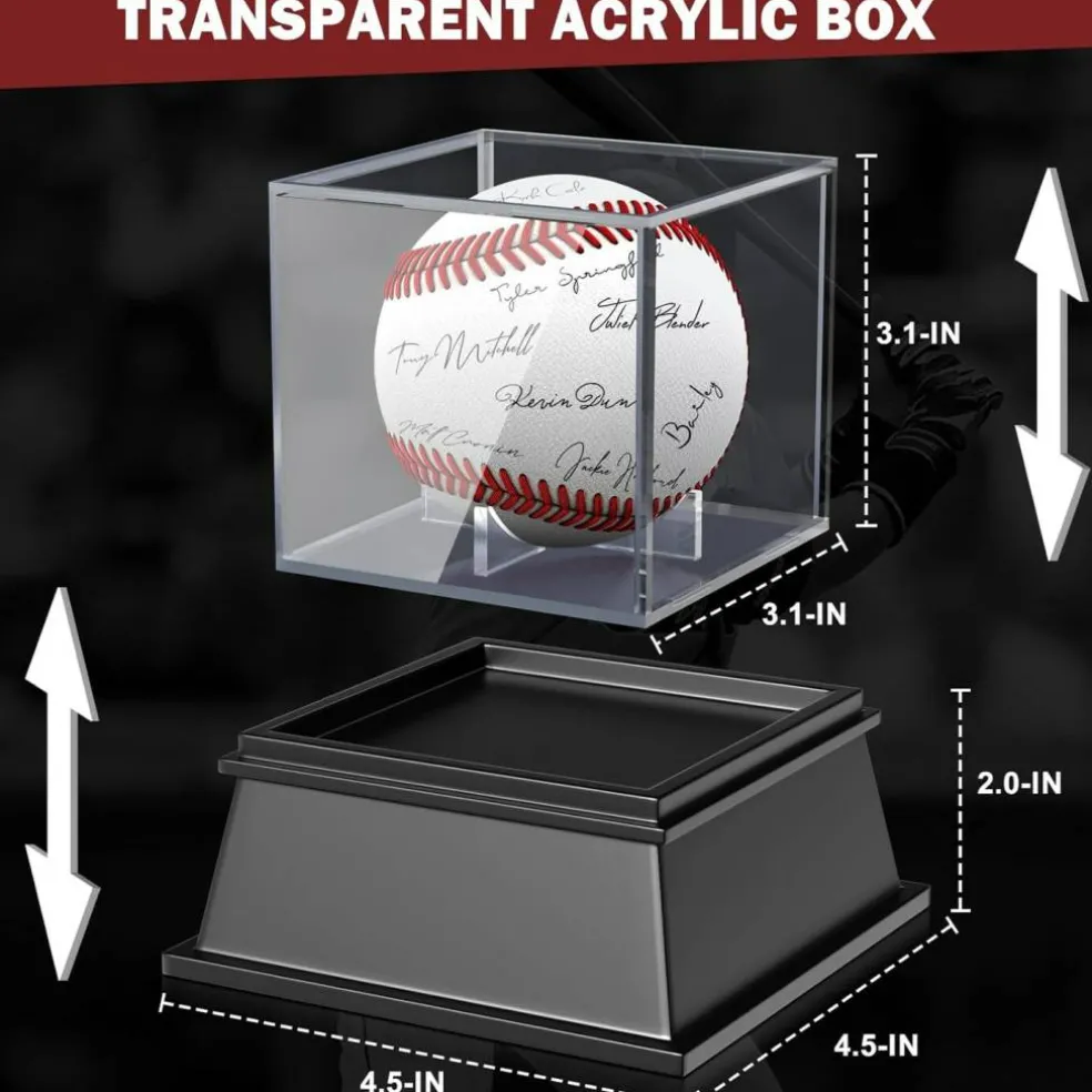 Baseball Display Case, Baseball Holder Display Case, Acrylic UV Protected Baseball Case for Display, Baseball Display Case for Autographed Baseball
