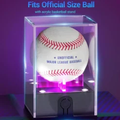 Baseball Display Case with Led Light, Light up Baseball Case for Display, Acrylic Baseball Holder Display Case, UV Protected Clear Baseball Stand Baseball Cube for Memorabilia Baseball Gifts Welcome to Seller Assistant Please log in to your account