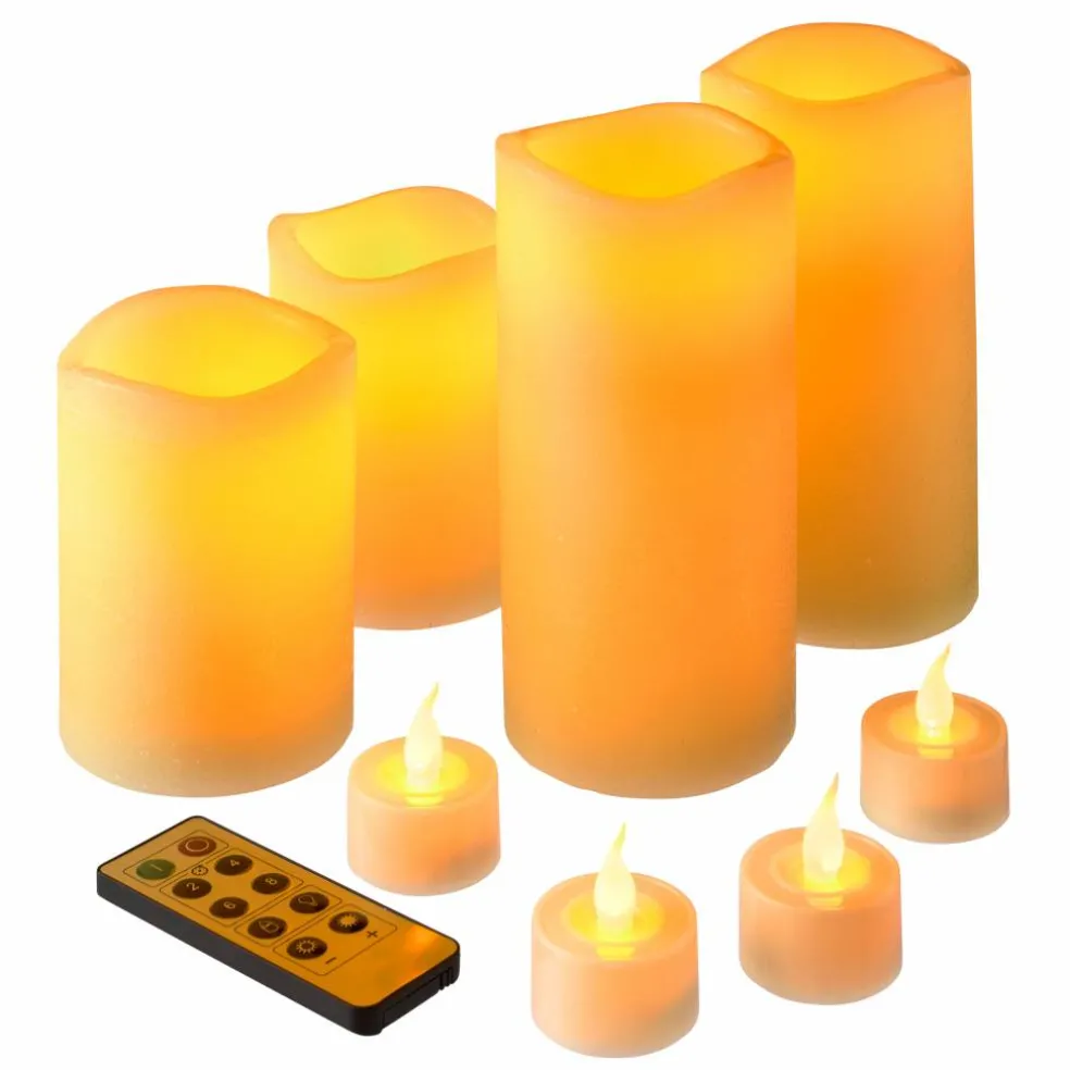 Basic Elements™ Ivory LED Candle Set with Remote By Ashland®