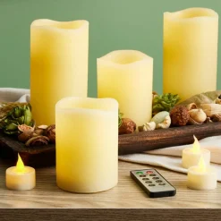 Basic Elements™ Ivory LED Candle Set with Remote By Ashland®