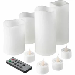 Basic Elements™ White LED Candle Set with Remote By Ashland®