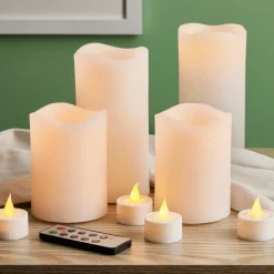 Basic Elements™ White LED Candle Set with Remote By Ashland®