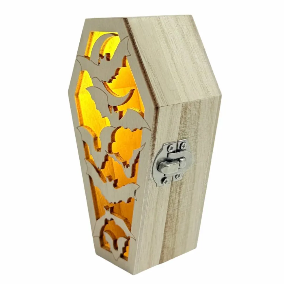 4.5" Bat Coffin DIY LED Wood Décor by Make Market®