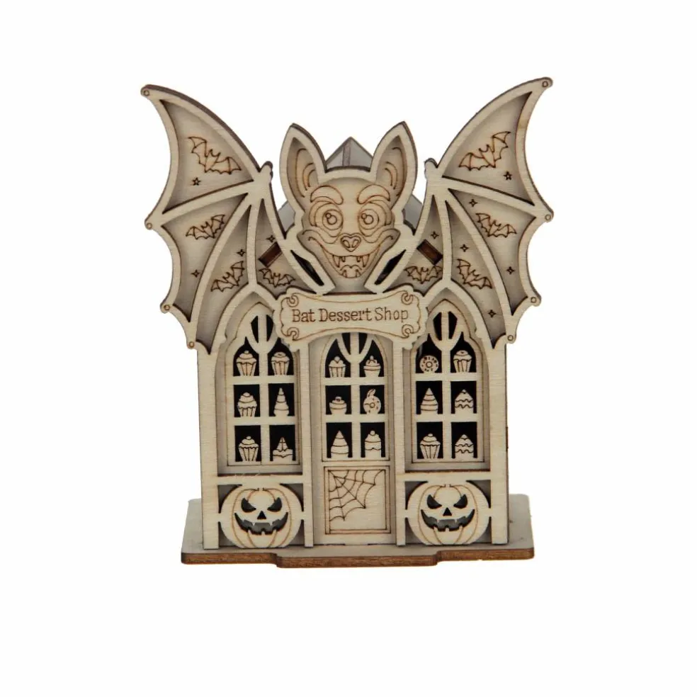 4" Bat Dessert Shop DIY LED Wood Décor by Make Market®