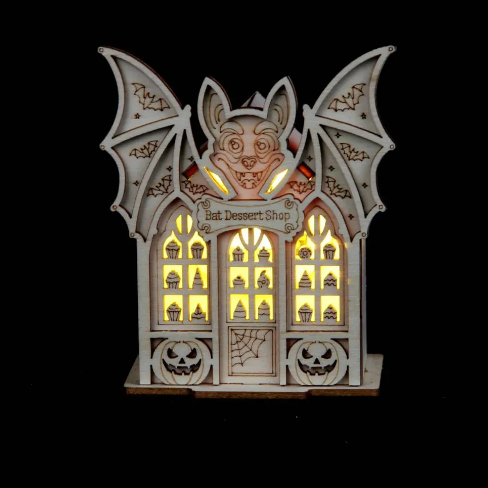 4" Bat Dessert Shop DIY LED Wood Décor by Make Market®