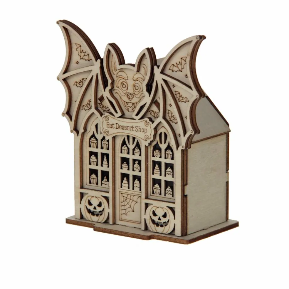 4" Bat Dessert Shop DIY LED Wood Décor by Make Market®