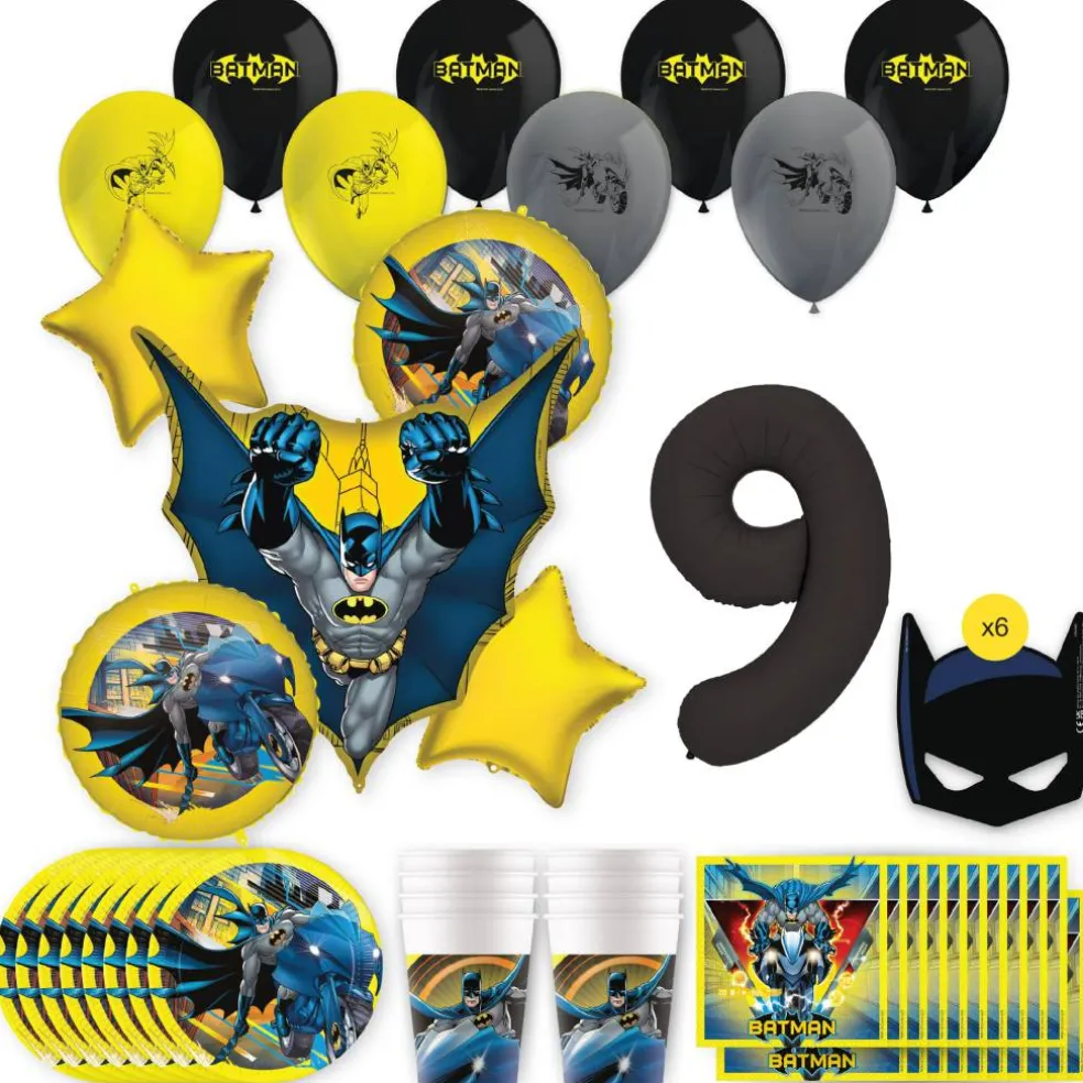 Batman Birthday Party Kit with Number