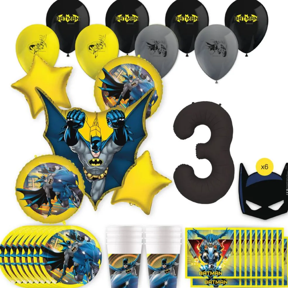 Batman Birthday Party Kit with Number