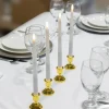 Battery-Operated 3D Wick Flame Taper Candles with Remote Control - Set of 4