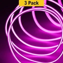 Battery Operated Neon Rope Light 9ft Wearable Multi-Mode Glow