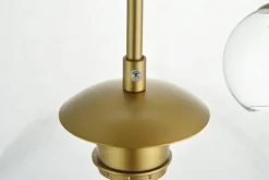 Baxter 3 Lights Brass Pendant With Clear Glass