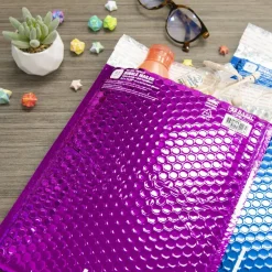BAZIC #2 Assorted Color Metallic Bubble Mailers, 8.5 x 11.25 in, 4 Pack