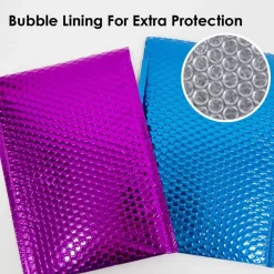 BAZIC #2 Assorted Color Metallic Bubble Mailers, 8.5 x 11.25 in, 4 Pack