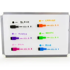 BAZIC Bright Magnetic Dry Erase Markers, Fine Tip, 6 Count