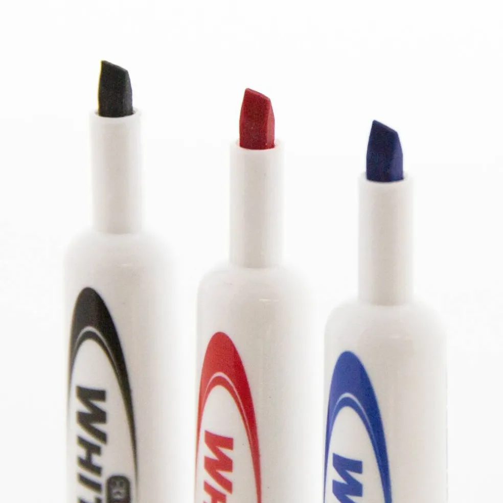BAZIC Chisel Tip Bright Color Dry-Erase Markers (12/Pack)