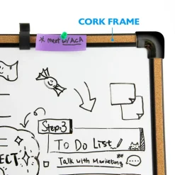 BAZIC CLASSIQUE Cork Framed Magnetic Dry Erase Board 17