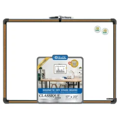 BAZIC CLASSIQUE Cork Framed Magnetic Dry Erase Board 17