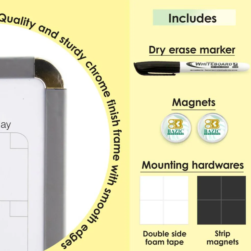 BAZIC CLASSIQUE Magnetic Dry Erase Calendar Board, 11 x 14 in