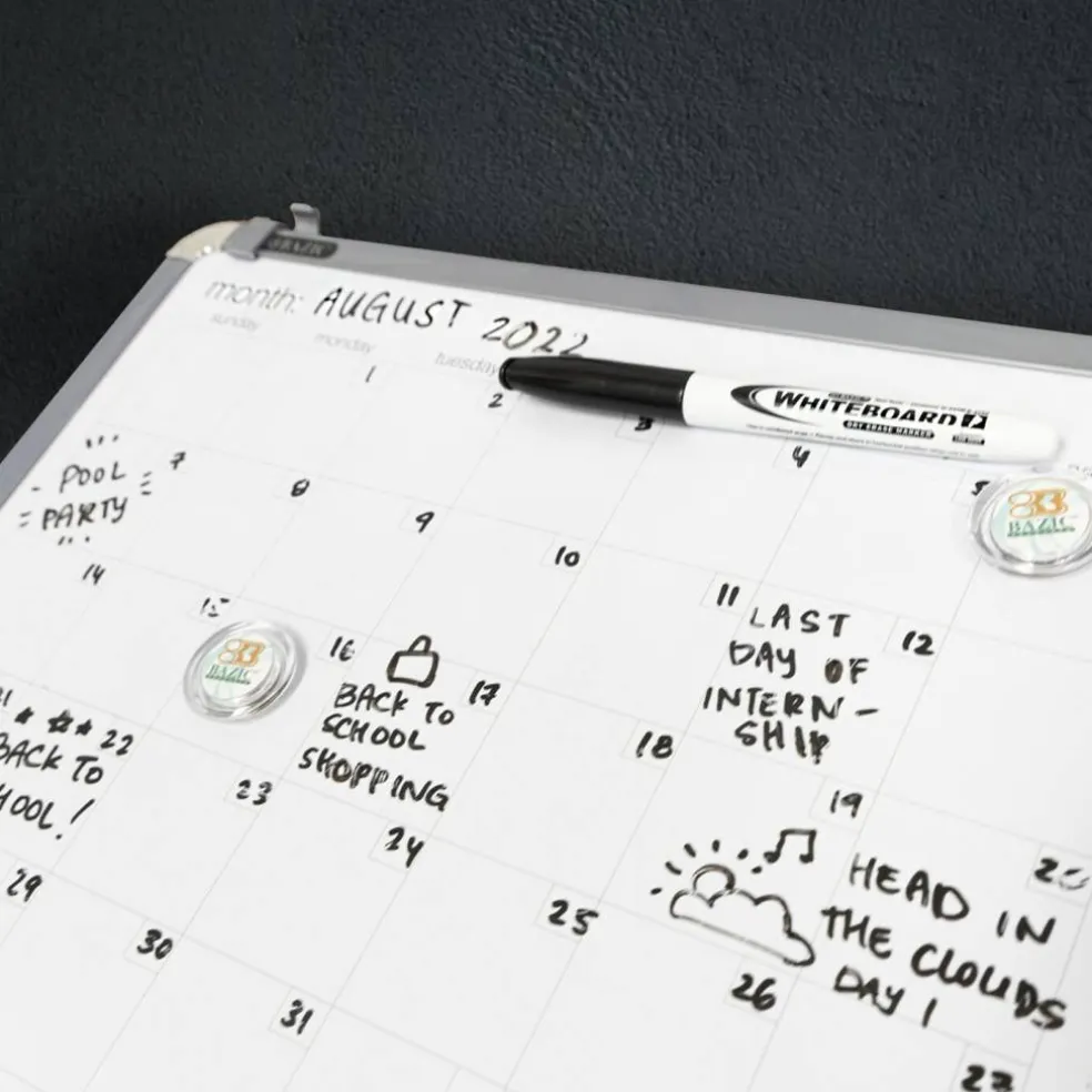 BAZIC CLASSIQUE Magnetic Dry Erase Calendar Board, 11 x 14 in