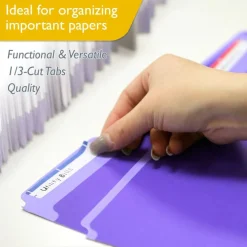 BAZIC Color File Folders, Letter Size, 1/3 Cut, 6 Count