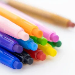 BAZIC 12 Color Twist-Up Crayons, 12 Count, Paraffin Wax Crayons, for Coloring, Kids Art, School Art Class