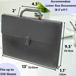 BAZIC Document Case A4/Letter Size w/ Handle