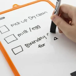 BAZIC Double-Sided Dry Erase Board, 7.4 x 10.3 in, with Marker