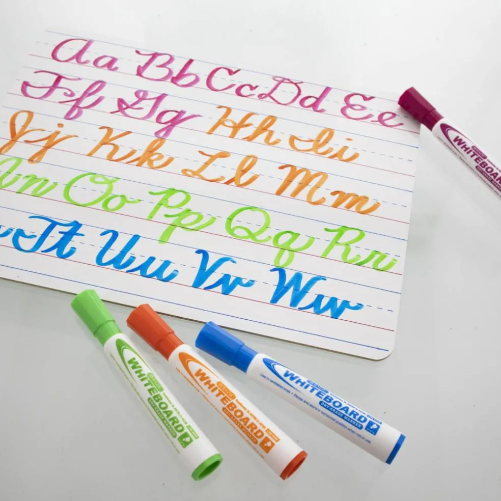 BAZIC Double Sided Dry Erase Learning Board, 9" x 12"