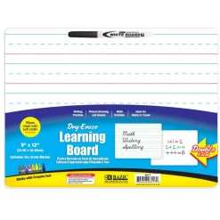 BAZIC Double Sided Dry Erase Learning Board, 9