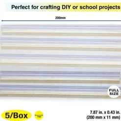 BAZIC Dual Temp Full Size Hot Glue Sticks, 7.87 in x 0.43 in, 5 Count