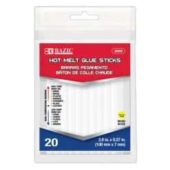 BAZIC Dual Temp Mini Hot Glue Sticks, 3.9 in x 0.27 in, 20 Count