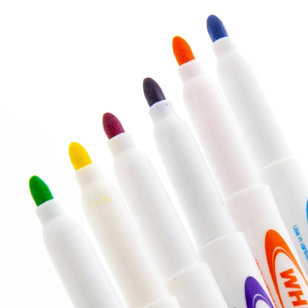 BAZIC Fine Tip Bright Color Dry-Erase Marker (6/Pack)