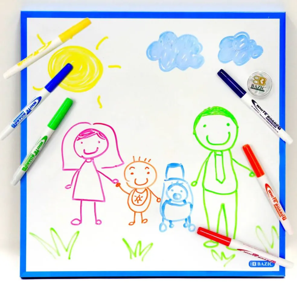 BAZIC Fine Tip Bright Color Dry-Erase Marker (6/Pack)