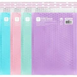 BAZIC Matte Pastel Self-Seal Bubble Mailers, Water-Resistant Padded Shipping Envelopes, Size 0, 6 x 9.25 in