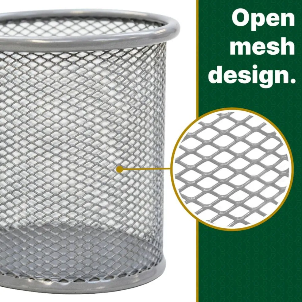 BAZIC Pastel Wire Mesh Pencil Holder Cup for Craft Room Brush and Tool Storage, Assorted