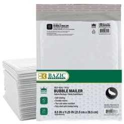 BAZIC Poly Bubble Mailer (#2) 8.5" x 11.25" (25/Pack)