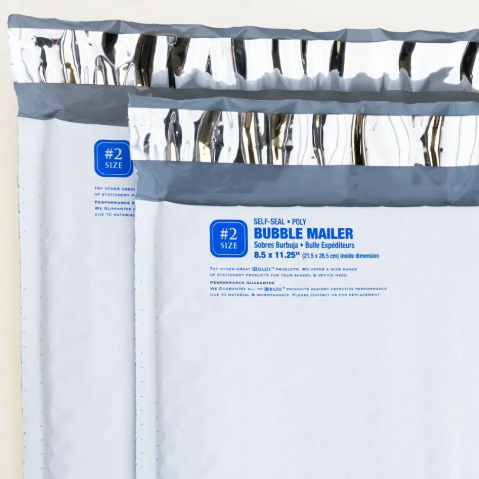 BAZIC Poly Bubble Mailer (#2) 8.5" x 11.25" (25/Pack)