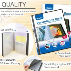 BAZIC Presentation Book 10-Pockets