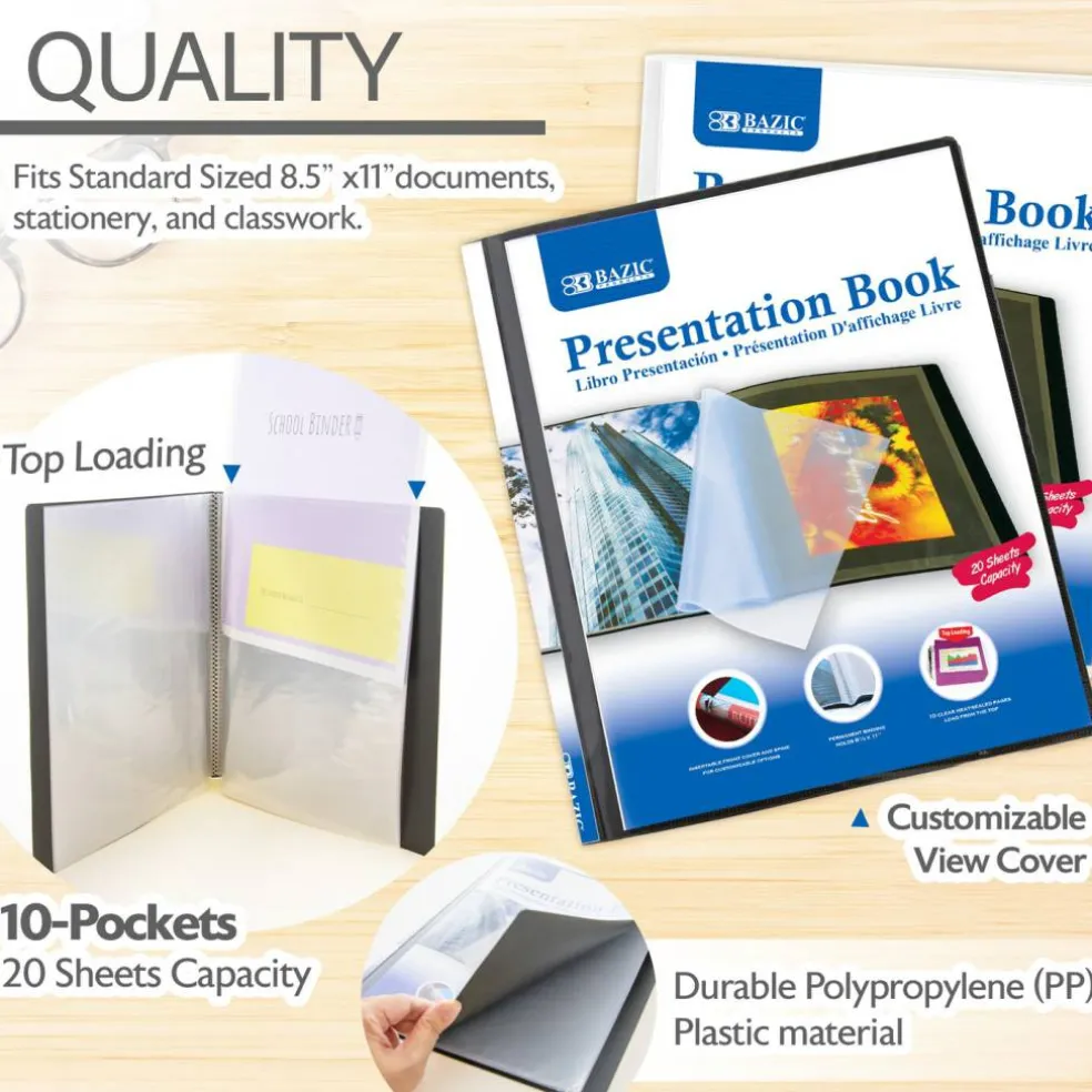 BAZIC Presentation Book 10-Pockets