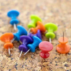 BAZIC Push Pins Jumbo Assorted Color (25/Pack)