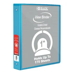 BAZIC® 3 Ring View Binder with Pockets, 6ct.