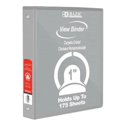 BAZIC® 3 Ring View Binder with Pockets, 6ct.