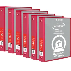 BAZIC® 3 Ring View Binder with Pockets, 6ct.