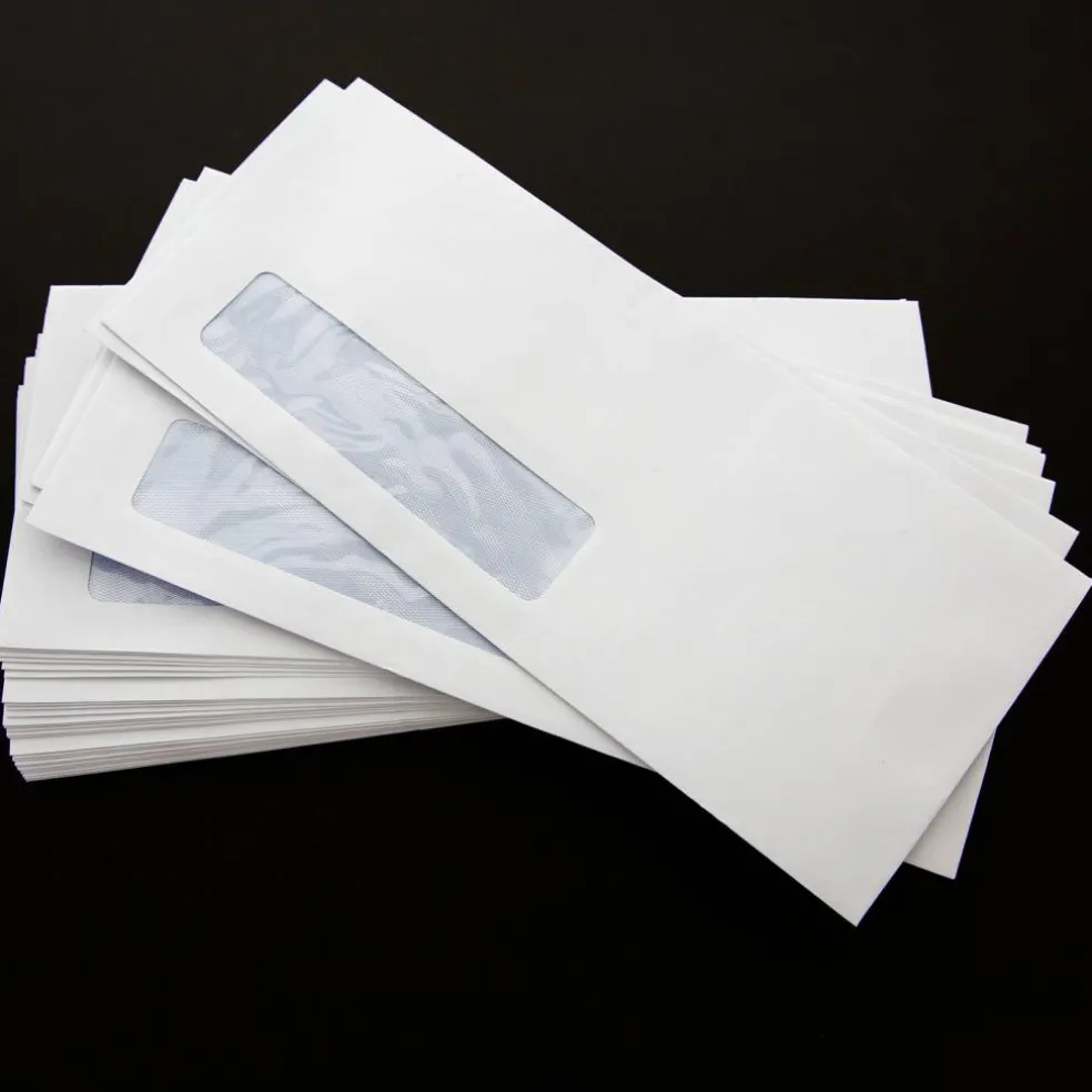 BAZIC #10 Security White Envelopes, Self-Seal, 500 Count