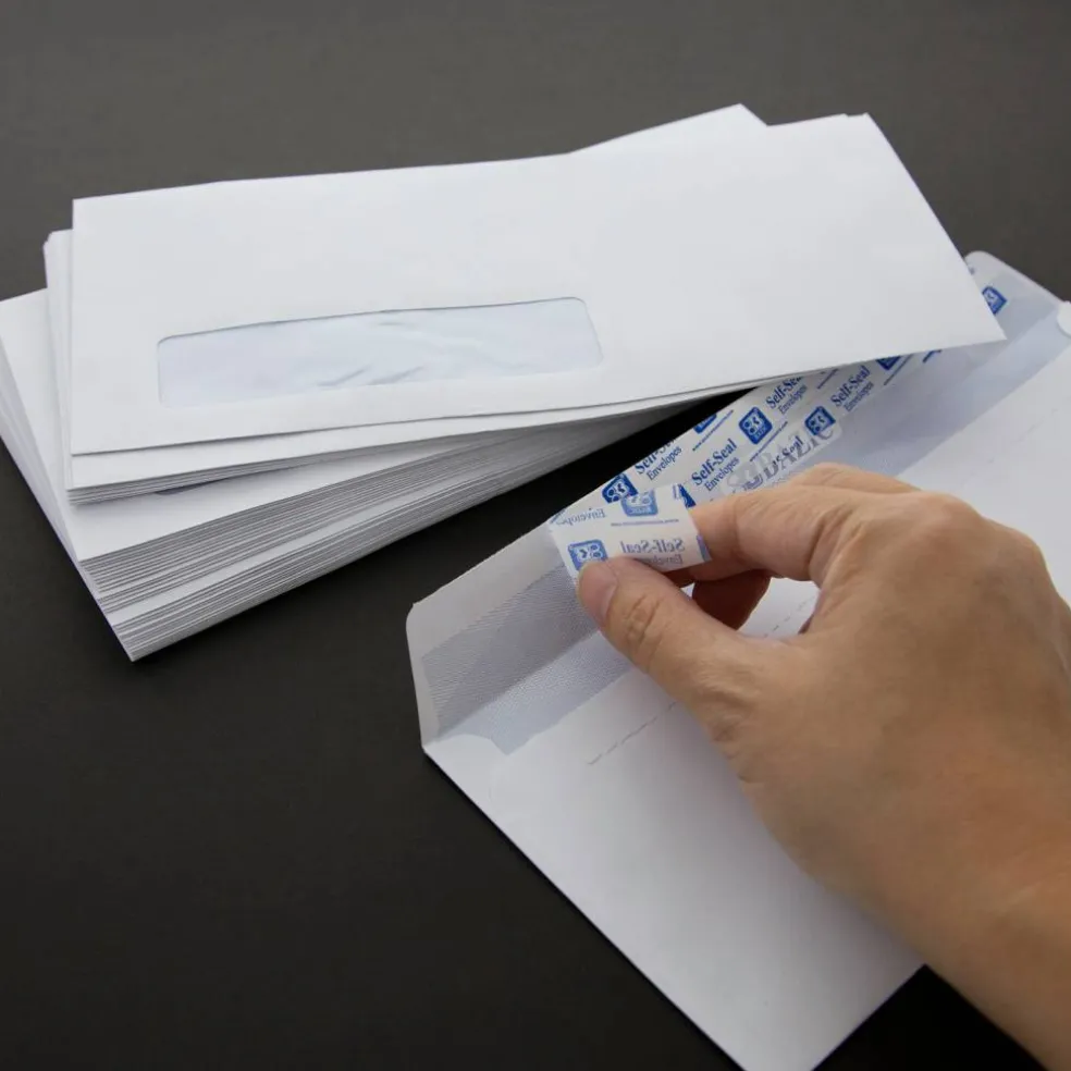 BAZIC #10 Security White Envelopes, Self-Seal, 500 Count