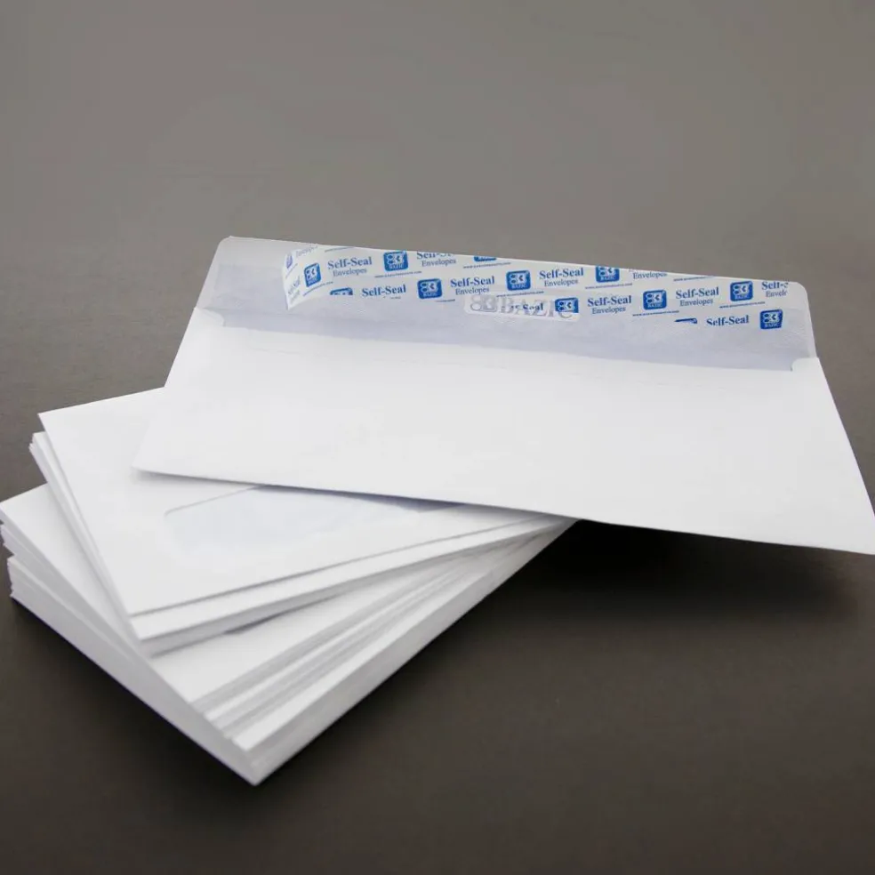 BAZIC #10 Security White Envelopes, Self-Seal, 500 Count