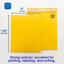 BAZIC Self-Seal Bubble Mailers (#000) 4" X 7.25"