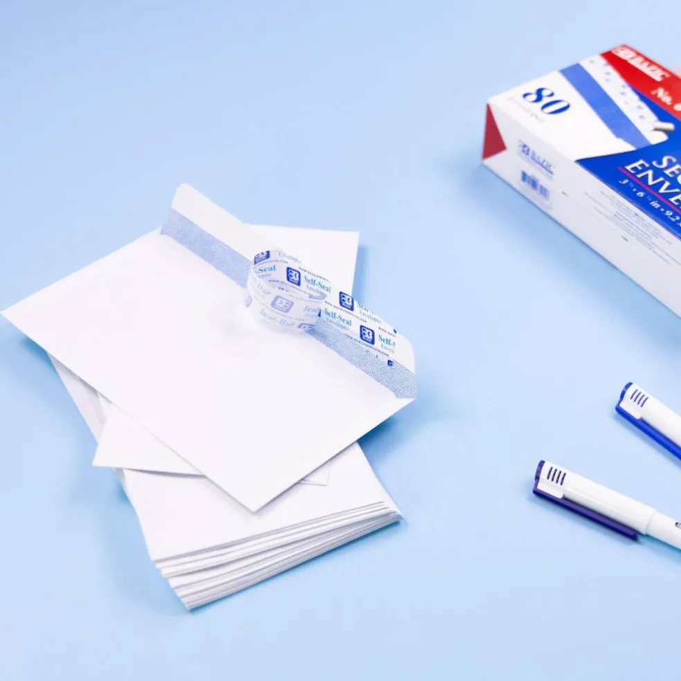 BAZIC #6 3/4 Self-Seal Security Envelope (80/Pack)
