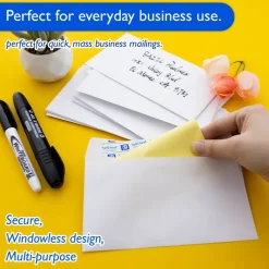 BAZIC #6 3/4 Self-Seal White Envelope (100/Pack)
